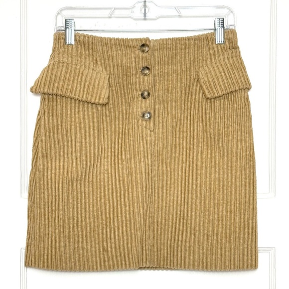 NWT BAUM UND PFERDGARTEN 90s Corduroy High Waist Flap Cargo Pocket Mini Skirt 4 - Picture 2 of 8